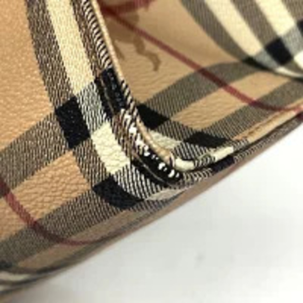 Burberry check handbag tote bag canvas brown - Picture 3 of 7